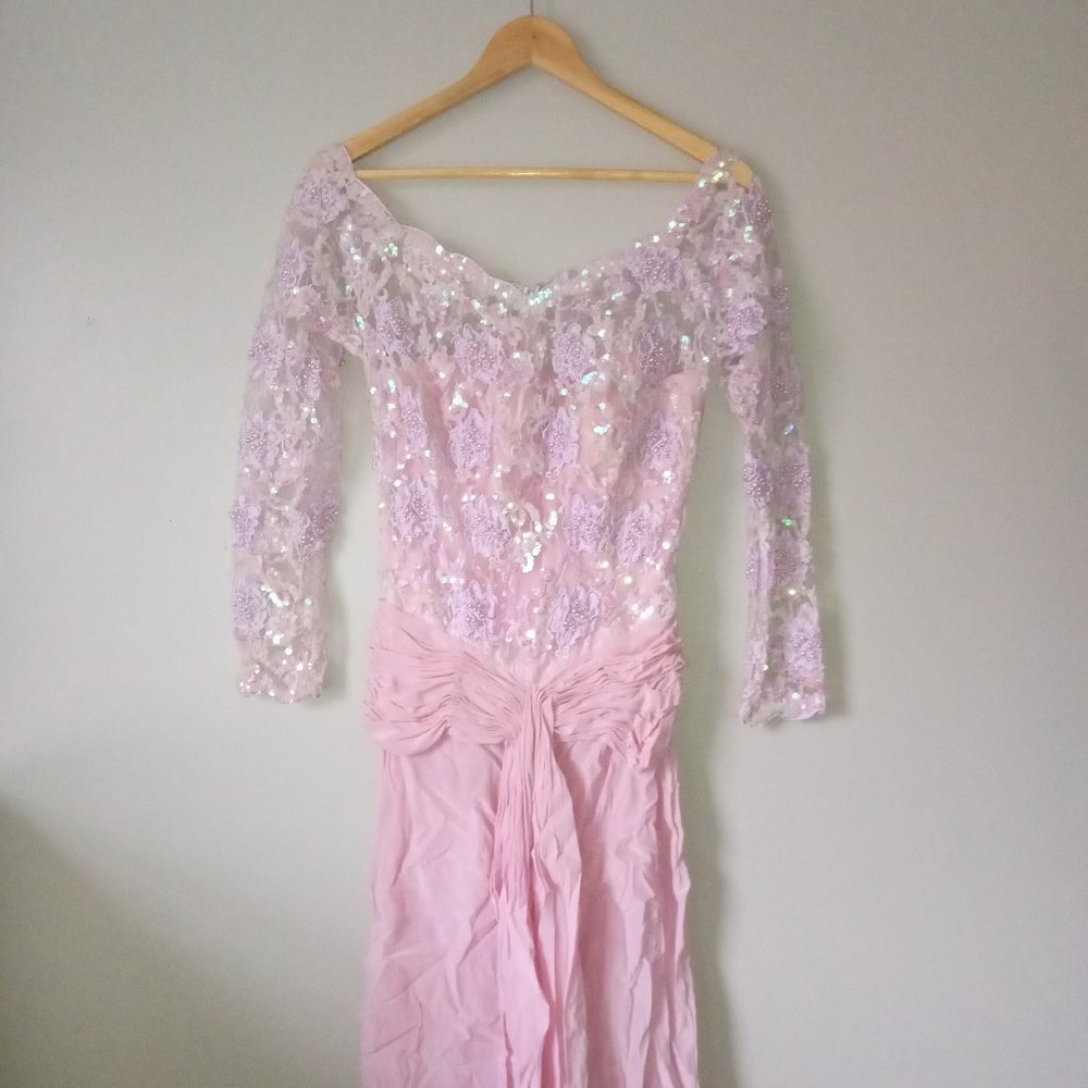 Vintage 1980s to 1990s Pink Long Dress / Prom